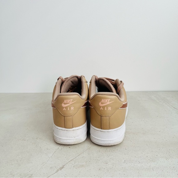Nike Air Force 1 Tan/Rose Gold - Picture 2 of 4